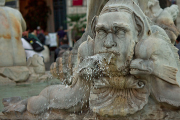 Fototapeta premium fountain of neptune in rome italy