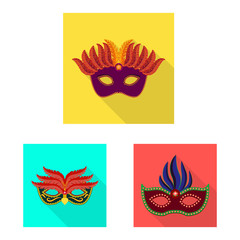 Obraz premium Vector design of luxury and celebration symbol. Set of luxury and hide stock vector illustration.