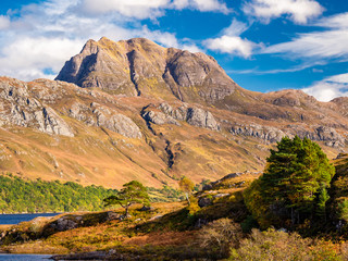 Slioch Mountain, Scotland. Slioch mountain is situated in Western Ross in the Scottish Highlands. 