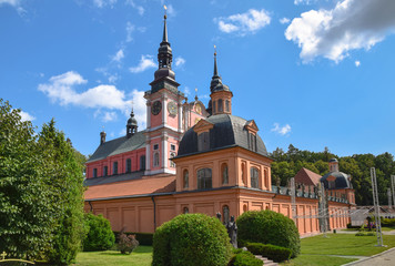 Basilica of the Visitation of the Virgin Mary in Święta Lipka (Holy Lime). Warmian-Masurian Voivodeship, Poland. - obrazy, fototapety, plakaty