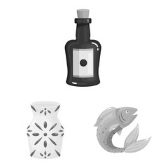 Isolated object of and traditional logo. Collection of and historic vector icon for stock.