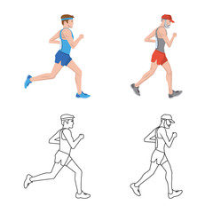 Vector illustration of sport and winner icon. Collection of sport and fitness vector icon for stock.