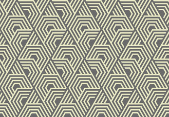 Abstract geometric pattern with stripes, lines. Seamless vector background. Grey ornament. Simple lattice graphic design