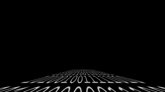 Binary coding on a black background