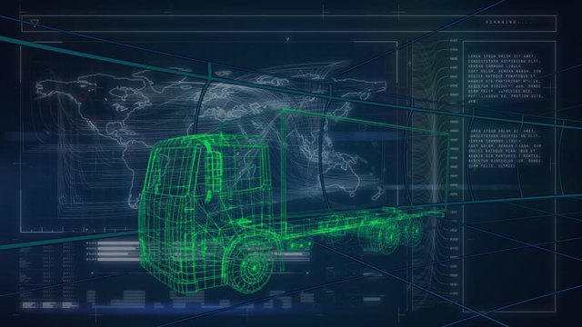 3d technical drawing of car