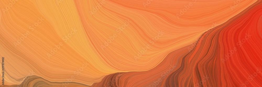 Poster curved speed lines background or backdrop with coral, firebrick and coffee colors. dreamy digital ab