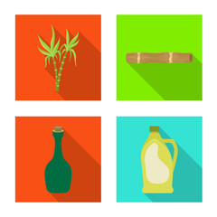 Isolated object of organic and environmental icon. Set of organic and tropical vector icon for stock.