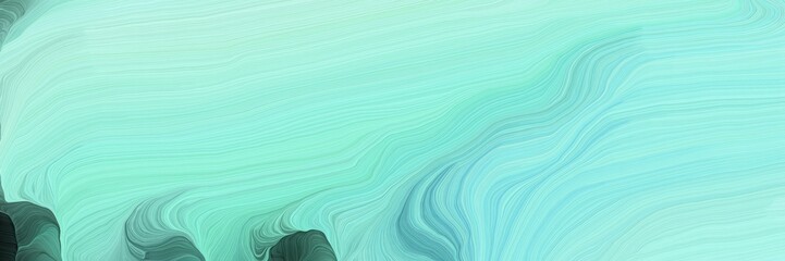 Obraz premium curved motion speed lines background or backdrop with powder blue, pale turquoise and dark slate gray colors. good as graphic element