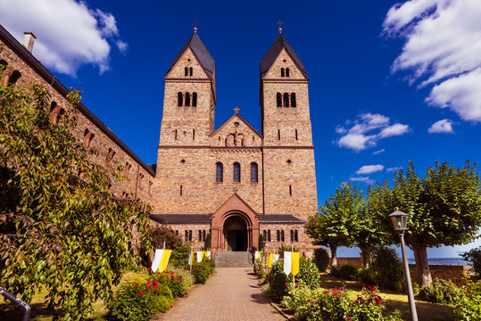 St. Hildegard Abbey, founded by Hildegard von Bingen, Benedictine Abbey, Eibingen near R&uuml;desheim, Bishopric of Limburg, Hesse, Germany, Europe