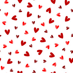 seamless pattern with hearts. Festive background for Valentine's Day, February 14th.