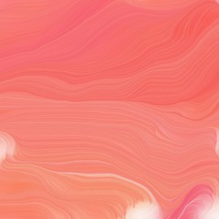 curved lines background illustration with salmon, pastel pink and light salmon colors