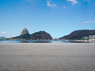 Fototapeta na wymiar Rio de Janeiro, Brazil: It is famous for the beaches of Copacabana and Ipanema and for the Sugarloaf Mountain, a granite hill topped by ski lifts