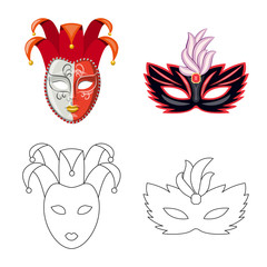 Isolated object of luxury and celebration logo. Set of luxury and hide vector icon for stock.