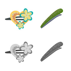 Vector design of beauty and fashion logo. Collection of beauty and female vector icon for stock.