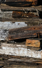 Old pieces of wood texture close up