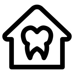 Dental Clinic Line Icon Vector