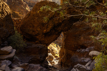 Black frozen lava of the volcano close up