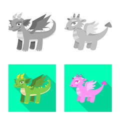 Vector illustration of legend and halloween icon. Collection of legend and history stock vector illustration.