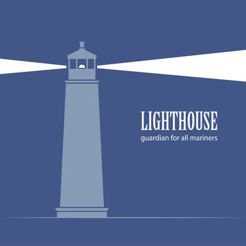 Lighthouse. Logo. Vector flat image.