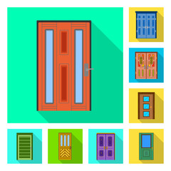 Vector illustration of architecture and modern symbol. Set of architecture and construction stock symbol for web.