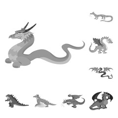 Isolated object of wild and mythical sign. Set of wild and halloween stock symbol for web.