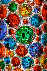 abstract background with glass balls or bubbles