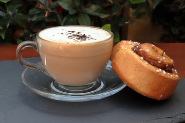 cappuccino and dessert