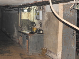 Underground Soviet bunker during the war, details and elements