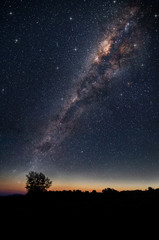 beautiful night sky and milkway background