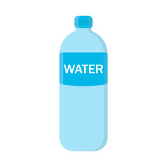 Bottle of water icon in flat. Vector illustration