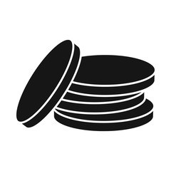 Isolated object of coin and coins logo. Graphic of coin and judaism stock symbol for web.