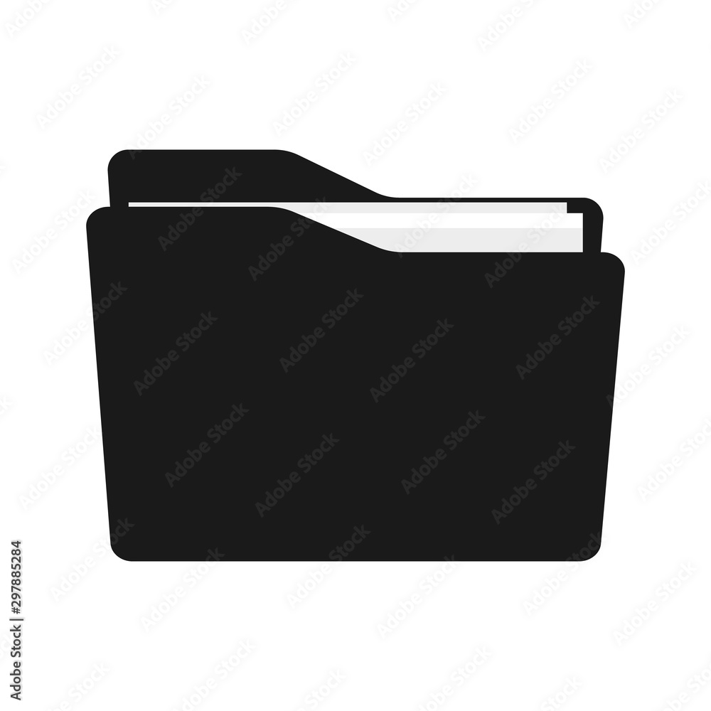 Poster folder icon template color editable. folder symbol vector sign isolated on white background illustra