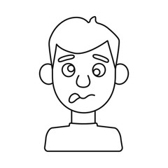 Isolated object of guy and laugh icon. Collection of guy and funny stock vector illustration.