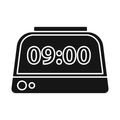 Vector design of clock and timer sign. Graphic of clock and alarm vector icon for stock.