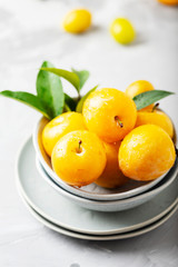 Yellow sweet plums