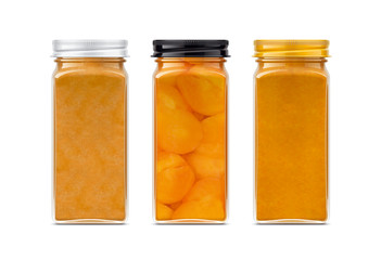 Set of Glass Jar with Jam. 