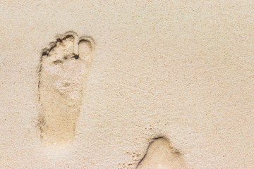 footprints in the sand