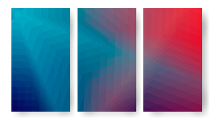 Set of backgrounds for the flyer. Gradient Background. Polygons