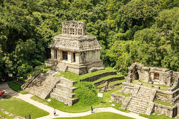 palenque mayas ruins word heritage - obrazy, fototapety, plakaty