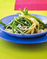 Spaghetti mit grünen Bohnen