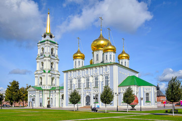 Fototapeta na wymiar Scenic view of the Assumption Cathedral of the Tula Kremlin