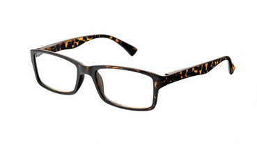 reading glasses on a white background