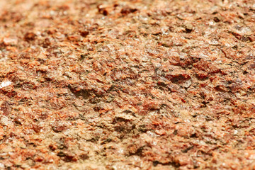 red granite fracture texture closeup