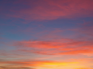Beautiful abstract nature sunset or sky as background. Abstract pastel soft colorful smooth blurred textured background off focus toned. Beautiful sunset sky as backdrop. Ronamtic rainbow sunrise