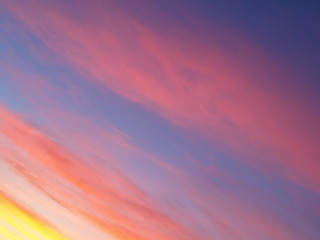 Beautiful abstract nature sunset or sky as background. Abstract pastel soft colorful smooth blurred textured background off focus toned. Beautiful sunset sky as backdrop. Ronamtic rainbow sunrise