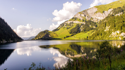 lake in Alps mountains