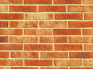 Old red brick wall texture background, orange stone block wall texture, rough and grunge surface as used for backdrop, wallpaper and graphic web design. Interior home new pattern designed structure 