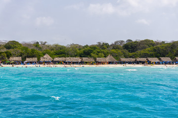 tropical beach in caribbean cartagena colombia baru