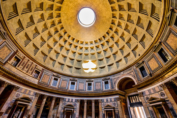 Fototapeta na wymiar Dome Oculus Pantheon Rome Italy