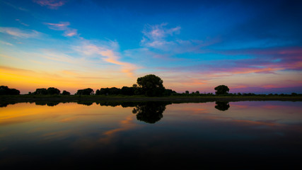 Sonnenuntergang in Brandenburg / Oder